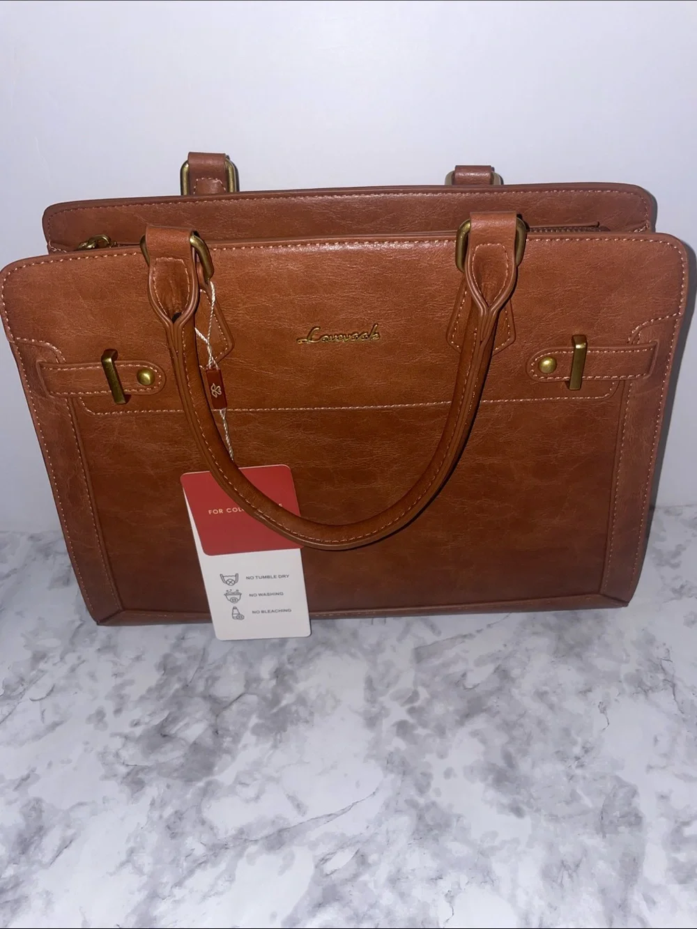 N/A tan satchel